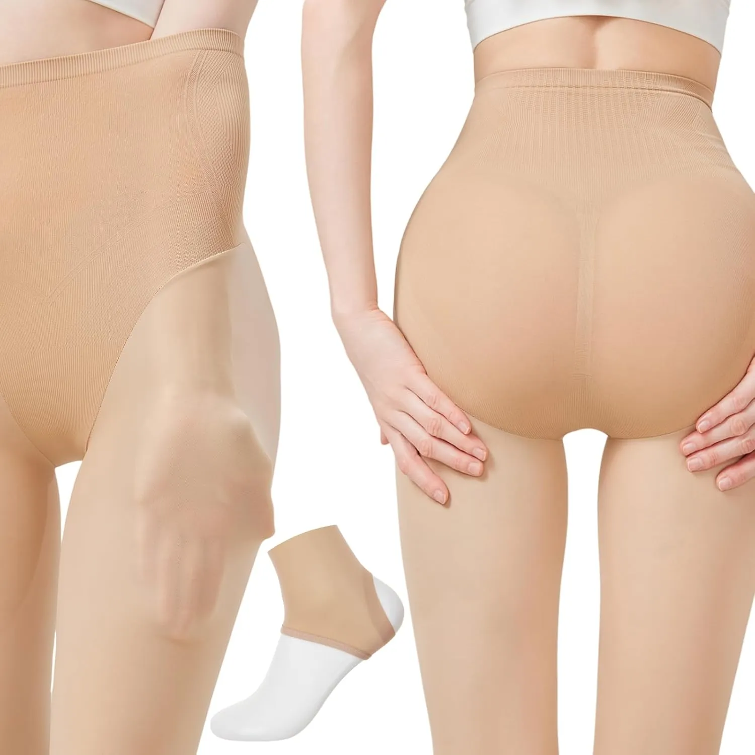 Golf Stockings UV Protection Leggings,UPF Stirrup & Footless Tights for Golf, Dance & Outdoor Sports