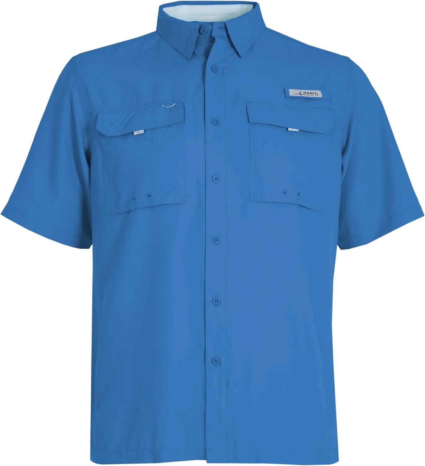HABIT Mens Fourche Mountain Short Sleeve River Guide Fishing Shirt - UPF 40  UV Protection