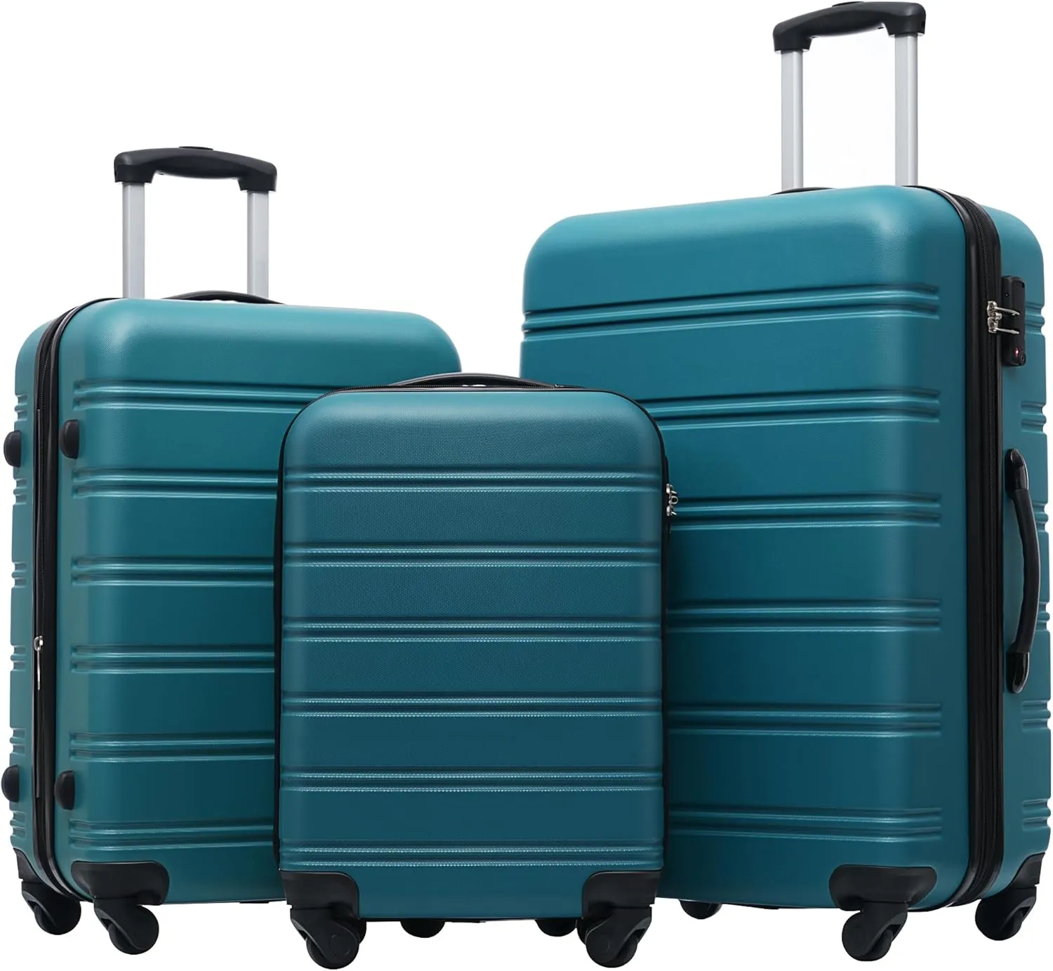 Hardshell Luggage Sets 3 Pcs Spinner Suitcase with TSA Lock Lightweight 20''24''28''