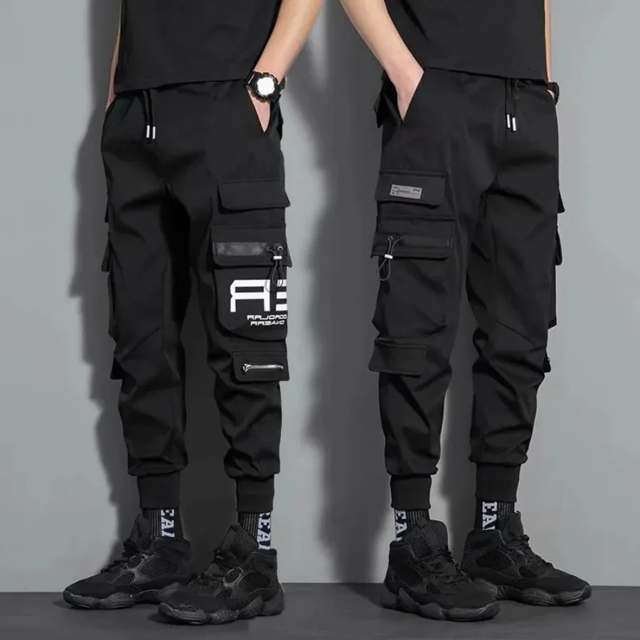 Herluxe - Cargo Broek Heren Multifunctionele Cargo Joggingbroek met Ritszakken