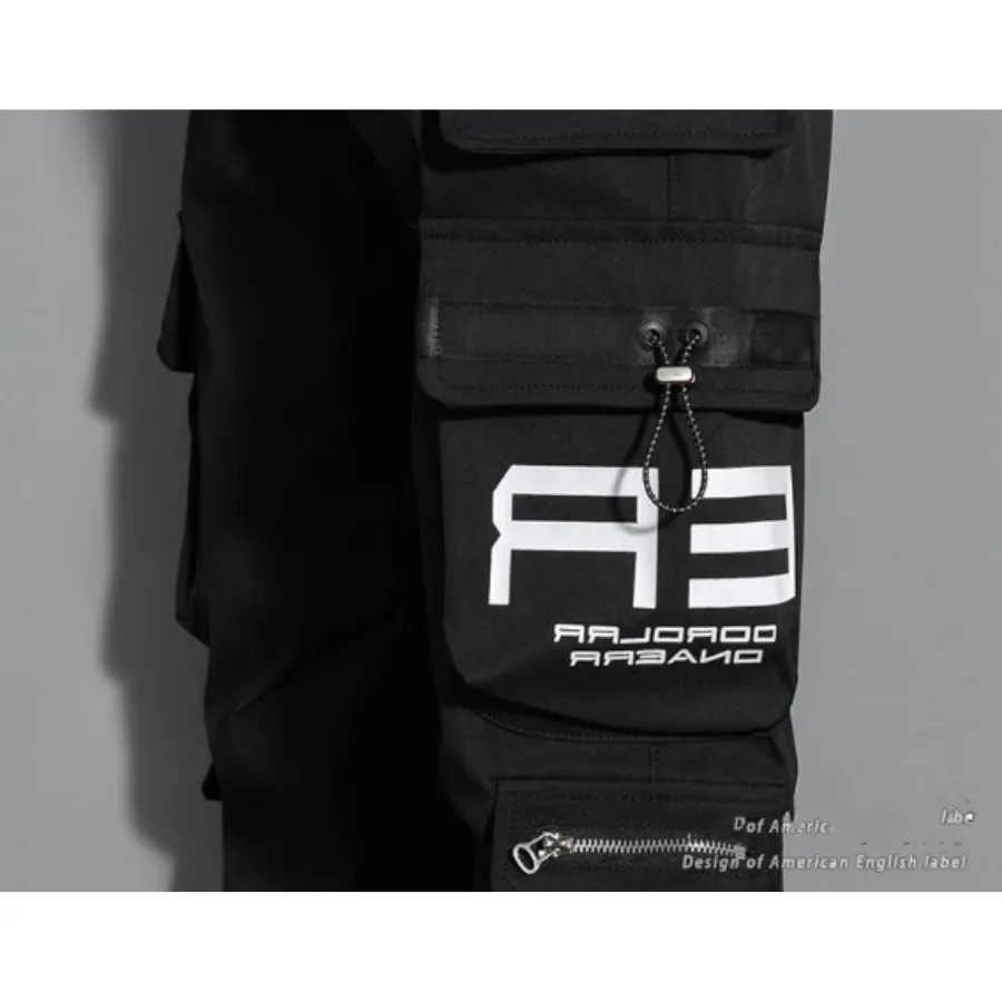 Herluxe - Cargo Broek Heren Multifunctionele Cargo Joggingbroek met Ritszakken