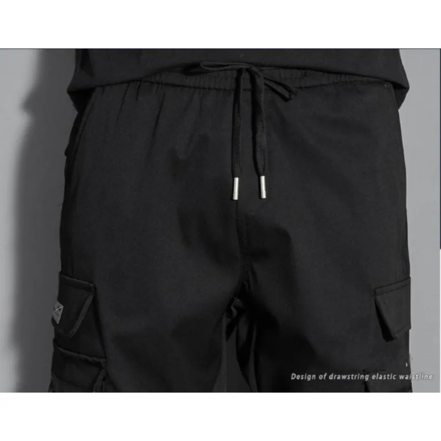 Herluxe - Cargo Broek Heren Multifunctionele Cargo Joggingbroek met Ritszakken