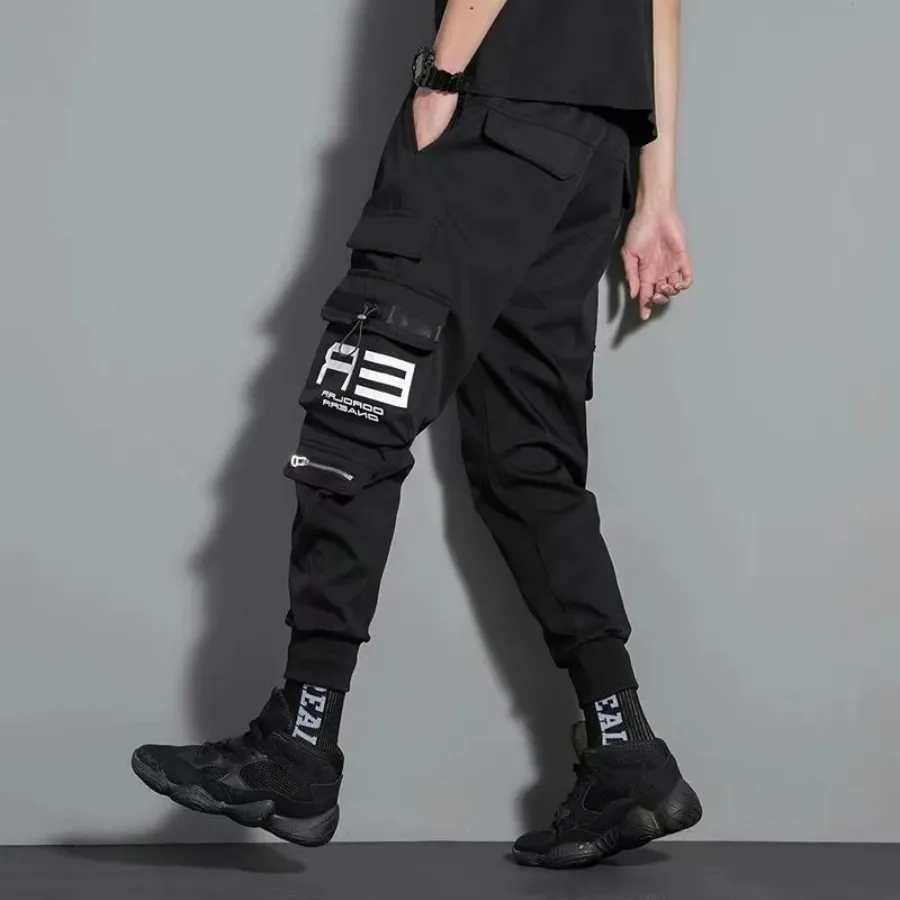 Herluxe - Cargo Broek Heren Multifunctionele Cargo Joggingbroek met Ritszakken