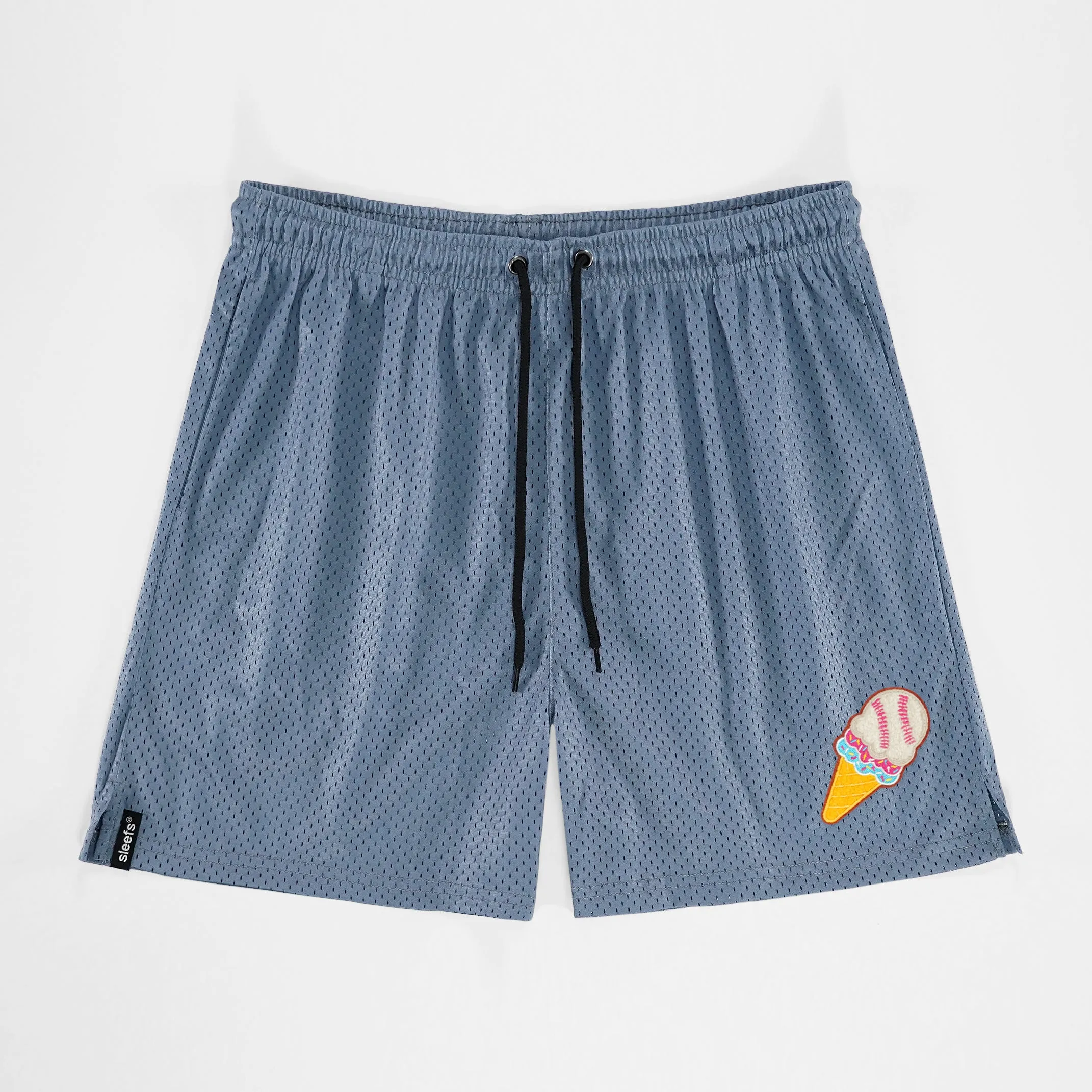 Ice Cream Baseball Patch Shorts - 7"