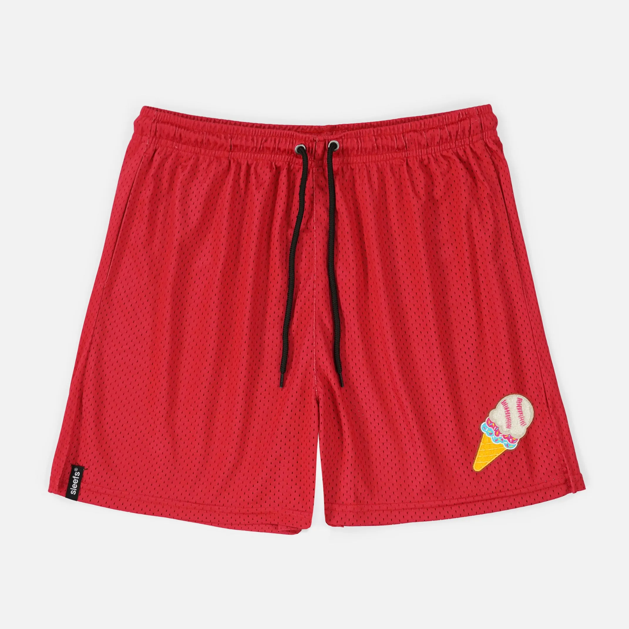 Ice Cream Baseball Patch Shorts - 7"