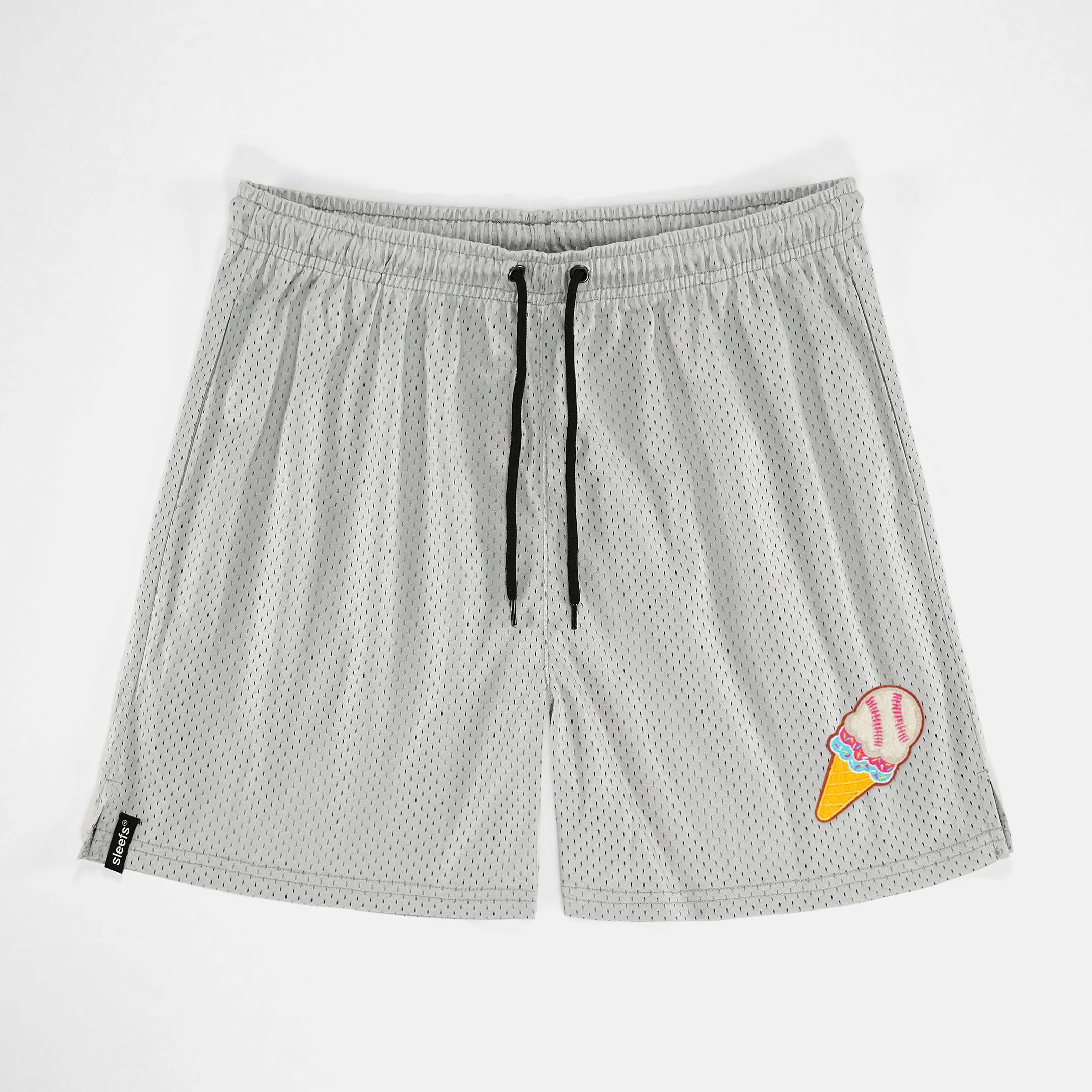 Ice Cream Baseball Patch Shorts - 7"