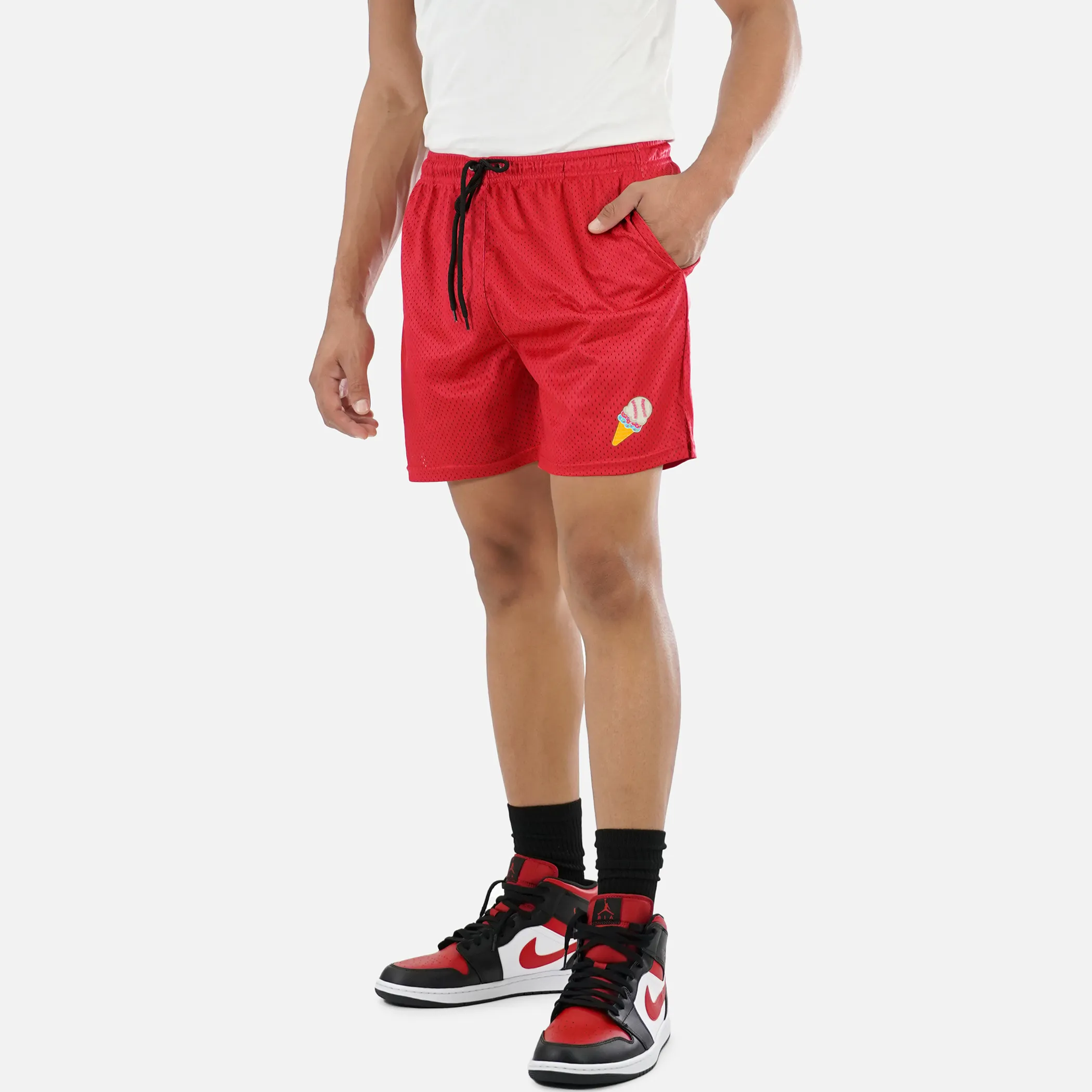 Ice Cream Baseball Patch Shorts - 7"