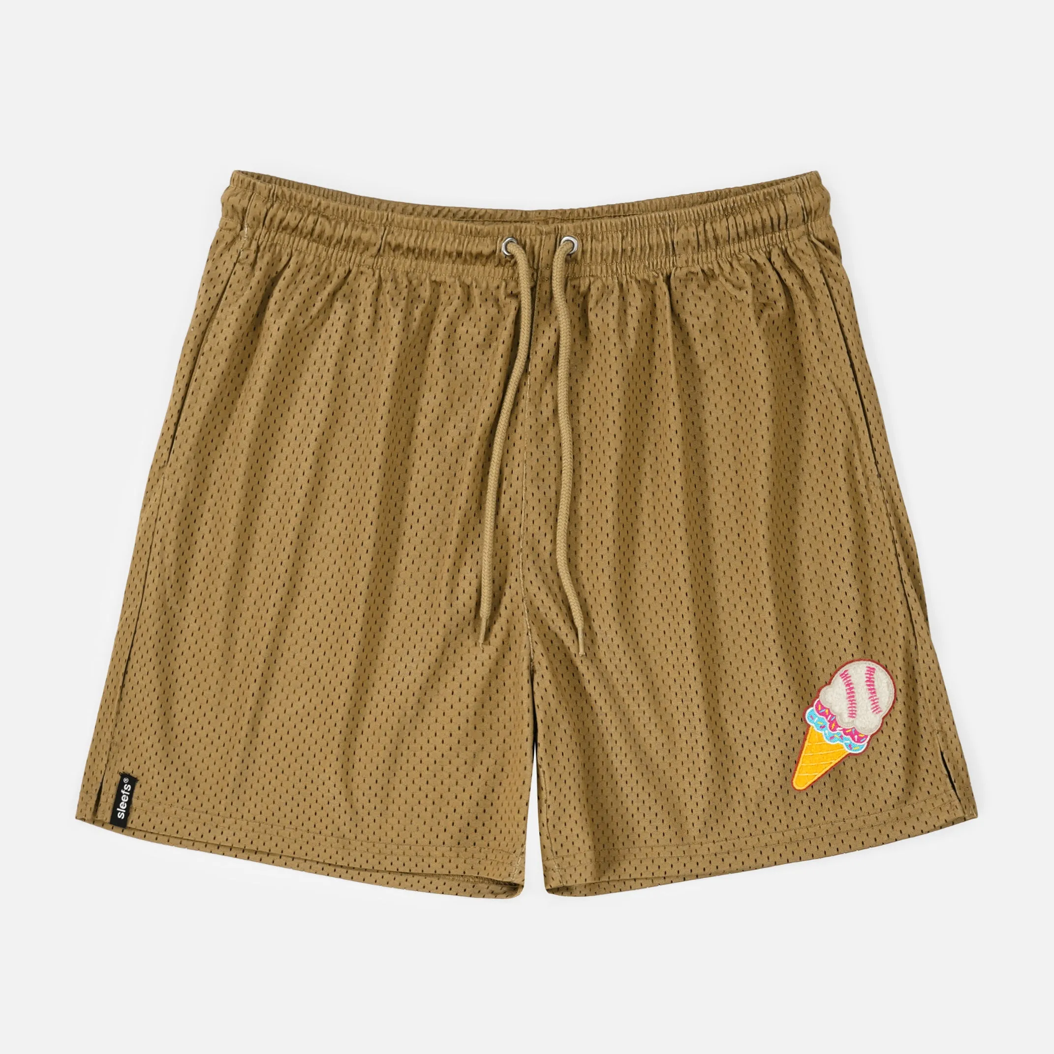 Ice Cream Baseball Patch Shorts - 7"