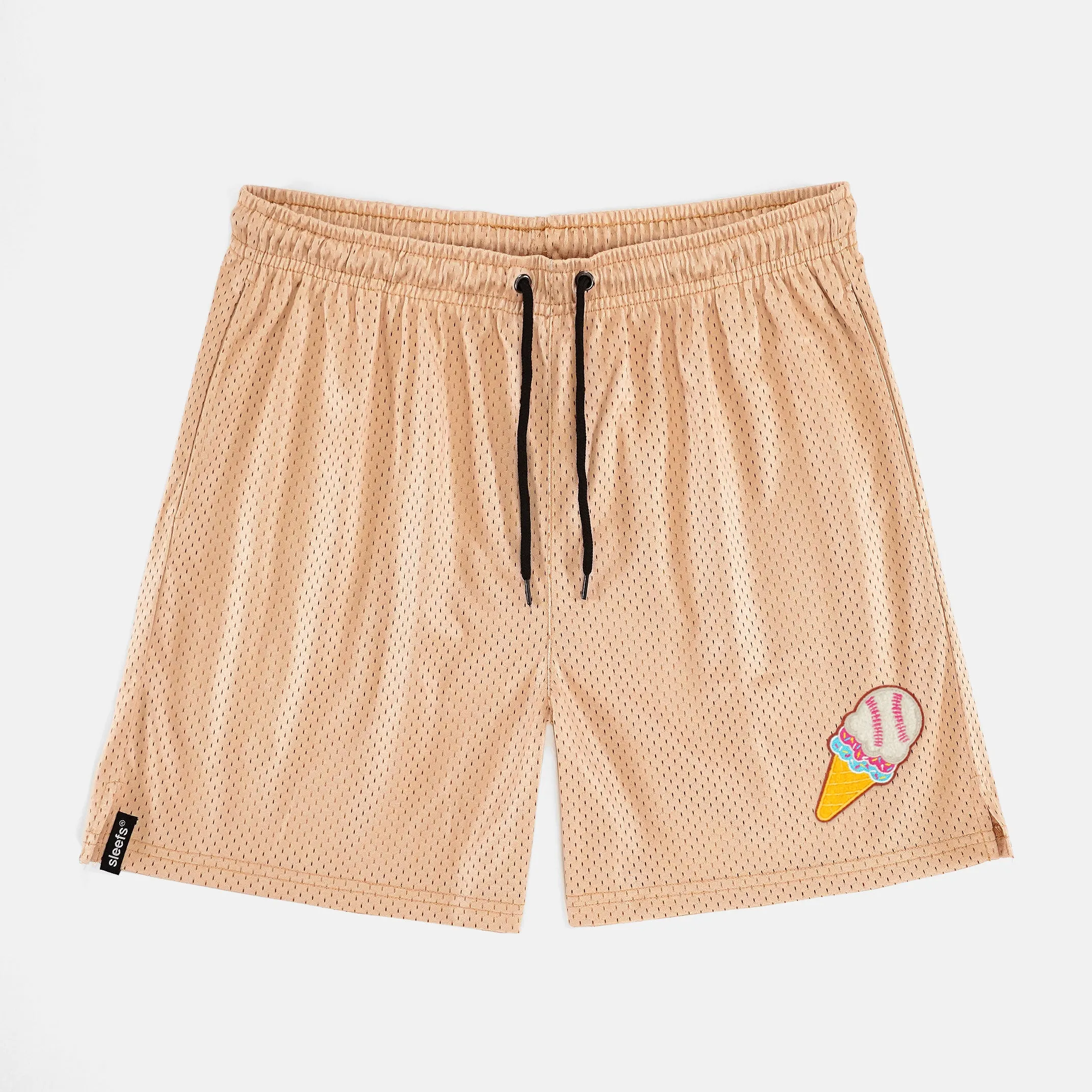 Ice Cream Baseball Patch Shorts - 7"
