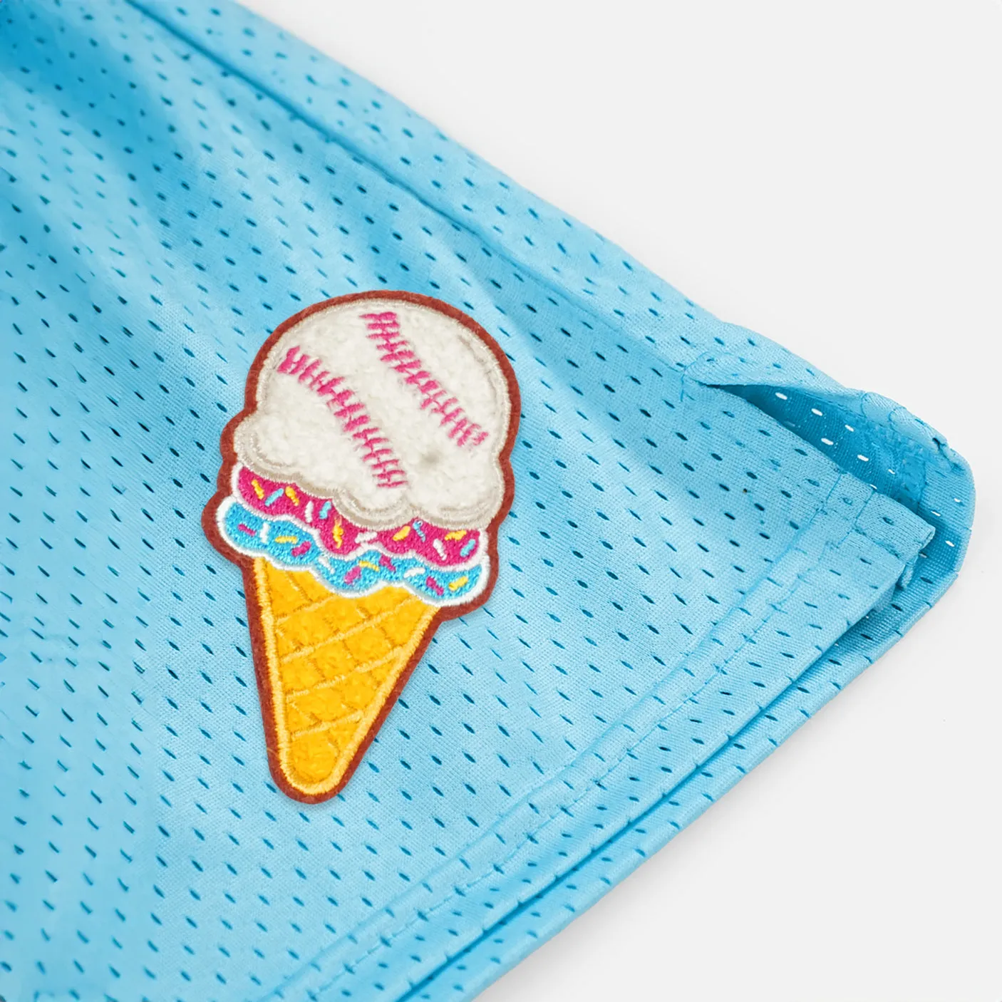 Ice Cream Baseball Patch Shorts - 7"