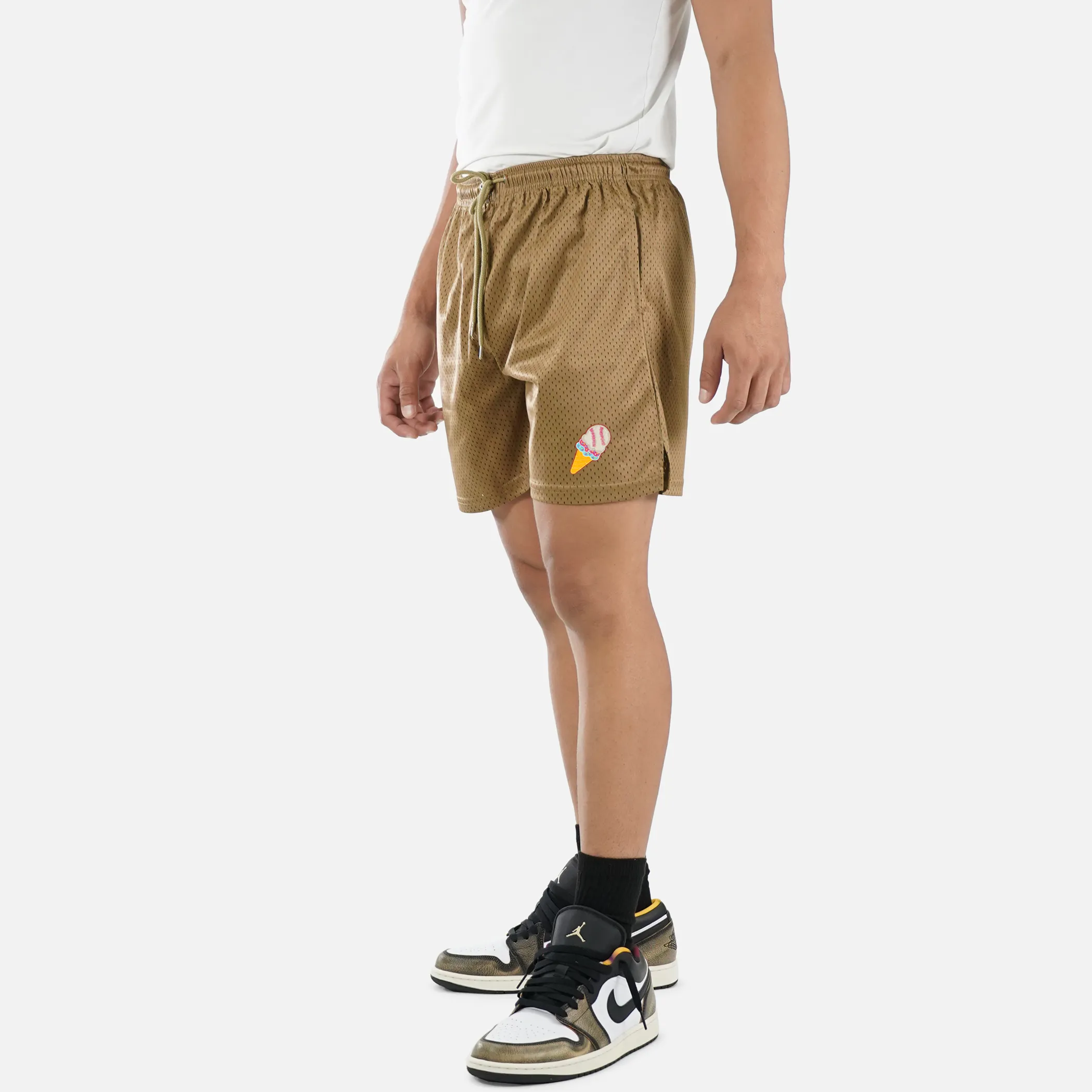 Ice Cream Baseball Patch Shorts - 7"