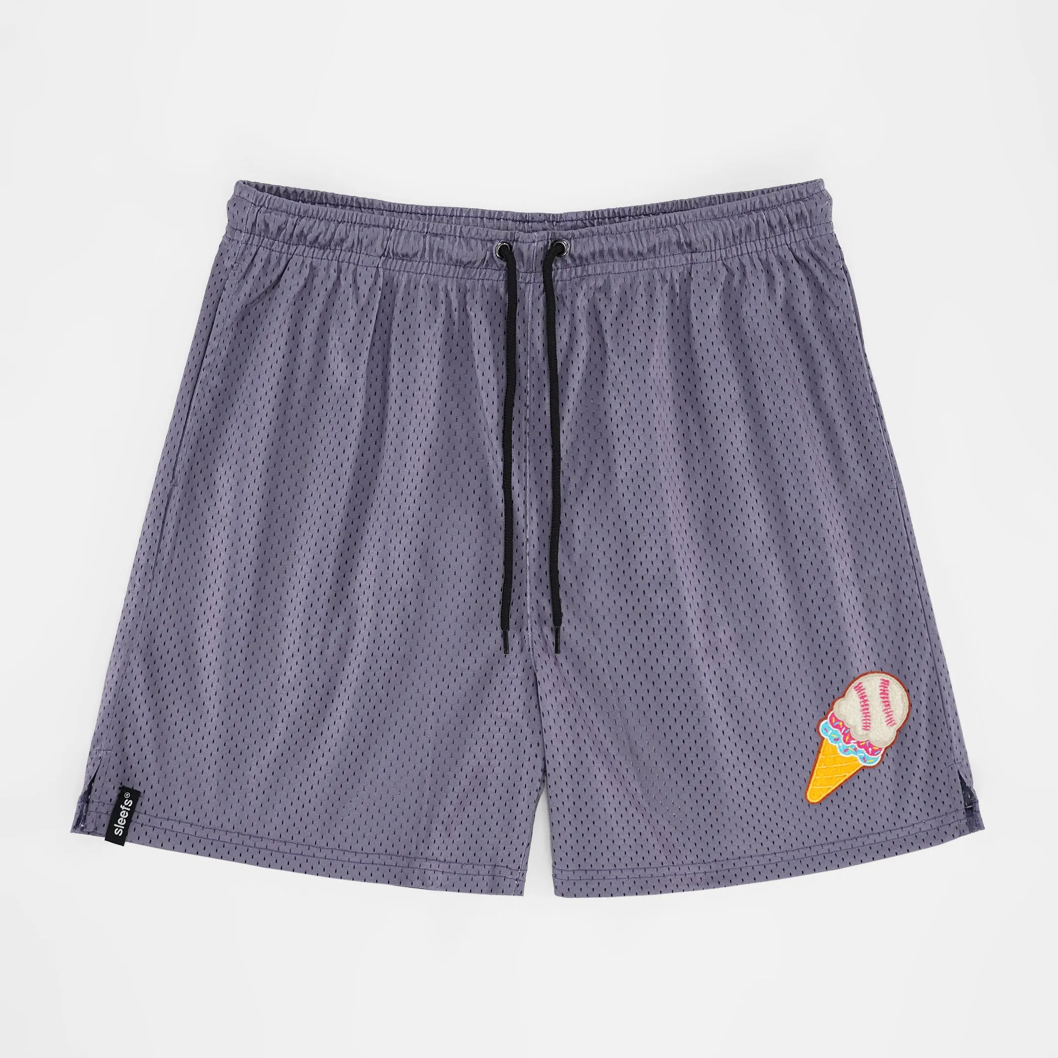 Ice Cream Baseball Patch Shorts - 7"