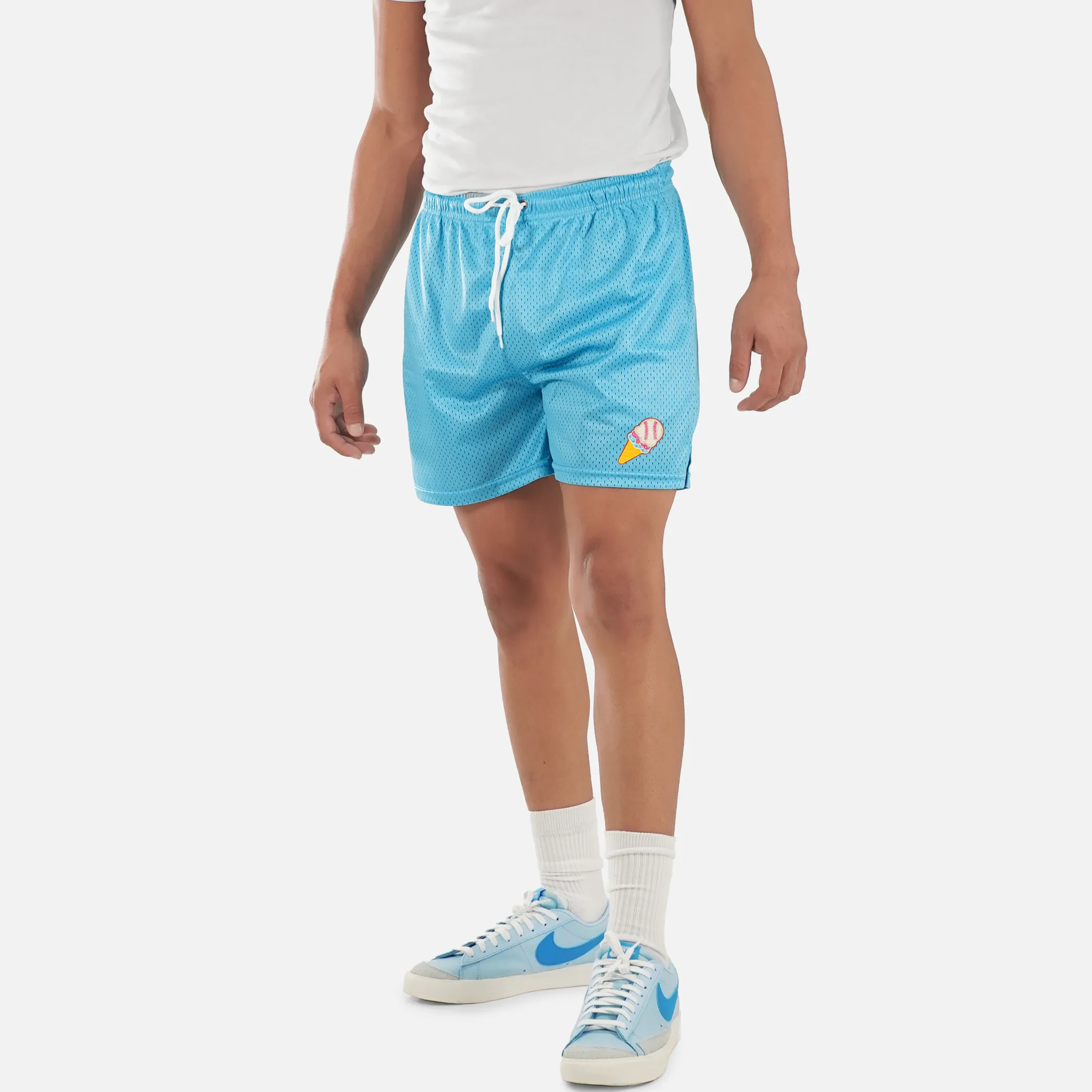Ice Cream Baseball Patch Shorts - 7"
