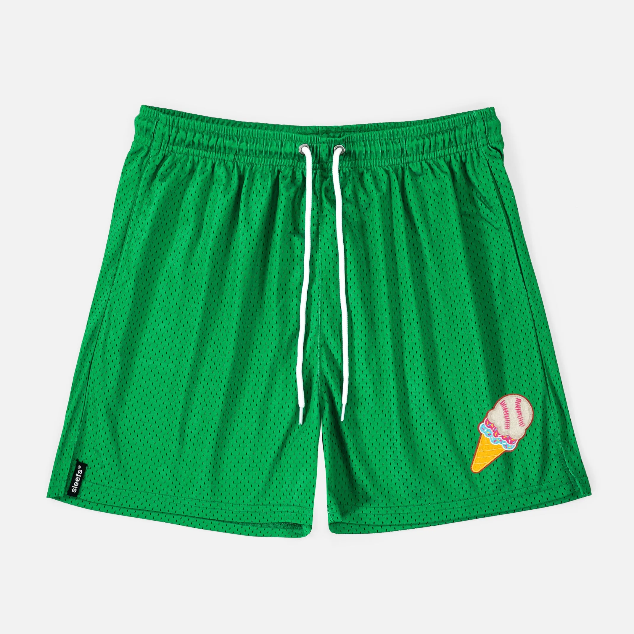 Ice Cream Baseball Patch Shorts - 7"