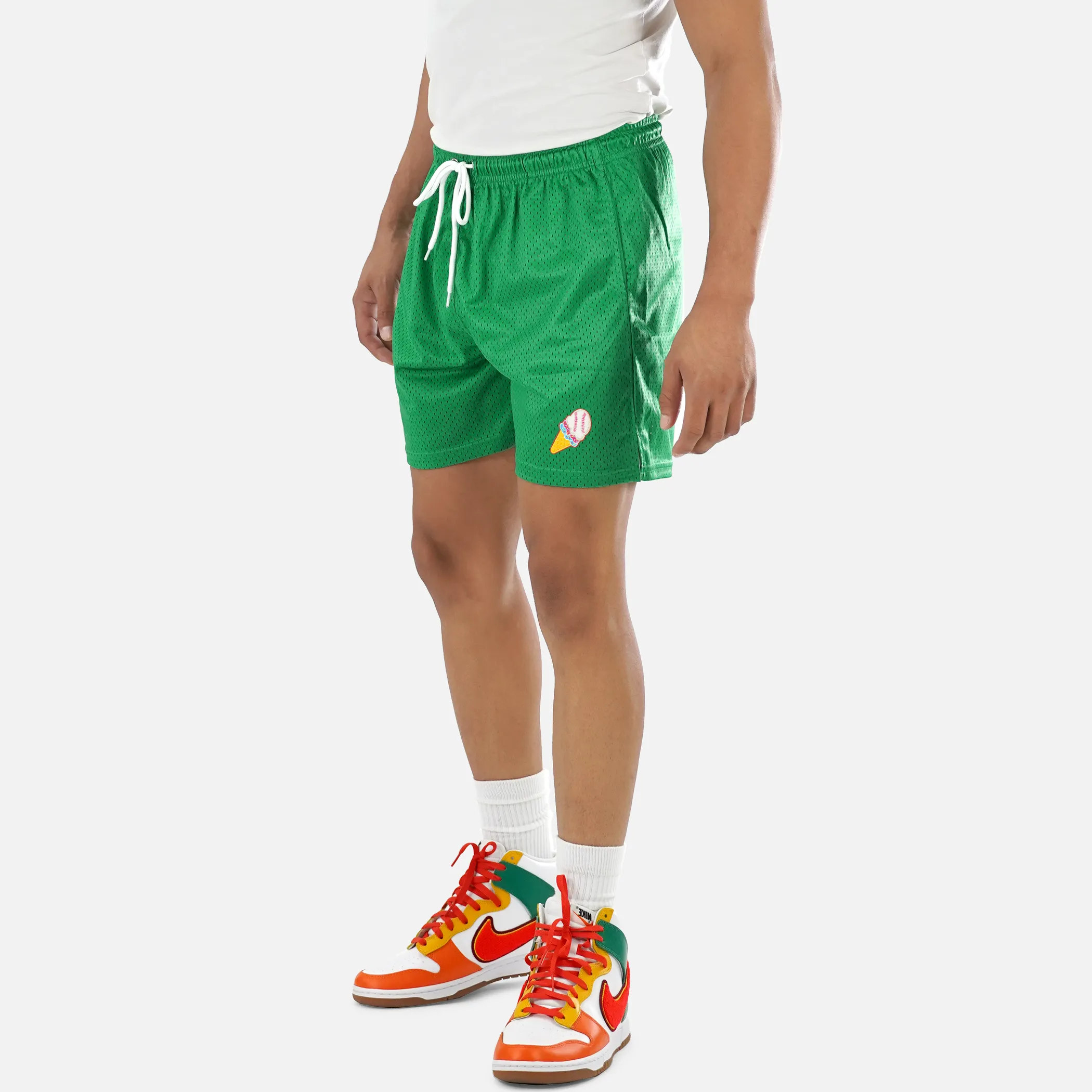 Ice Cream Baseball Patch Shorts - 7"