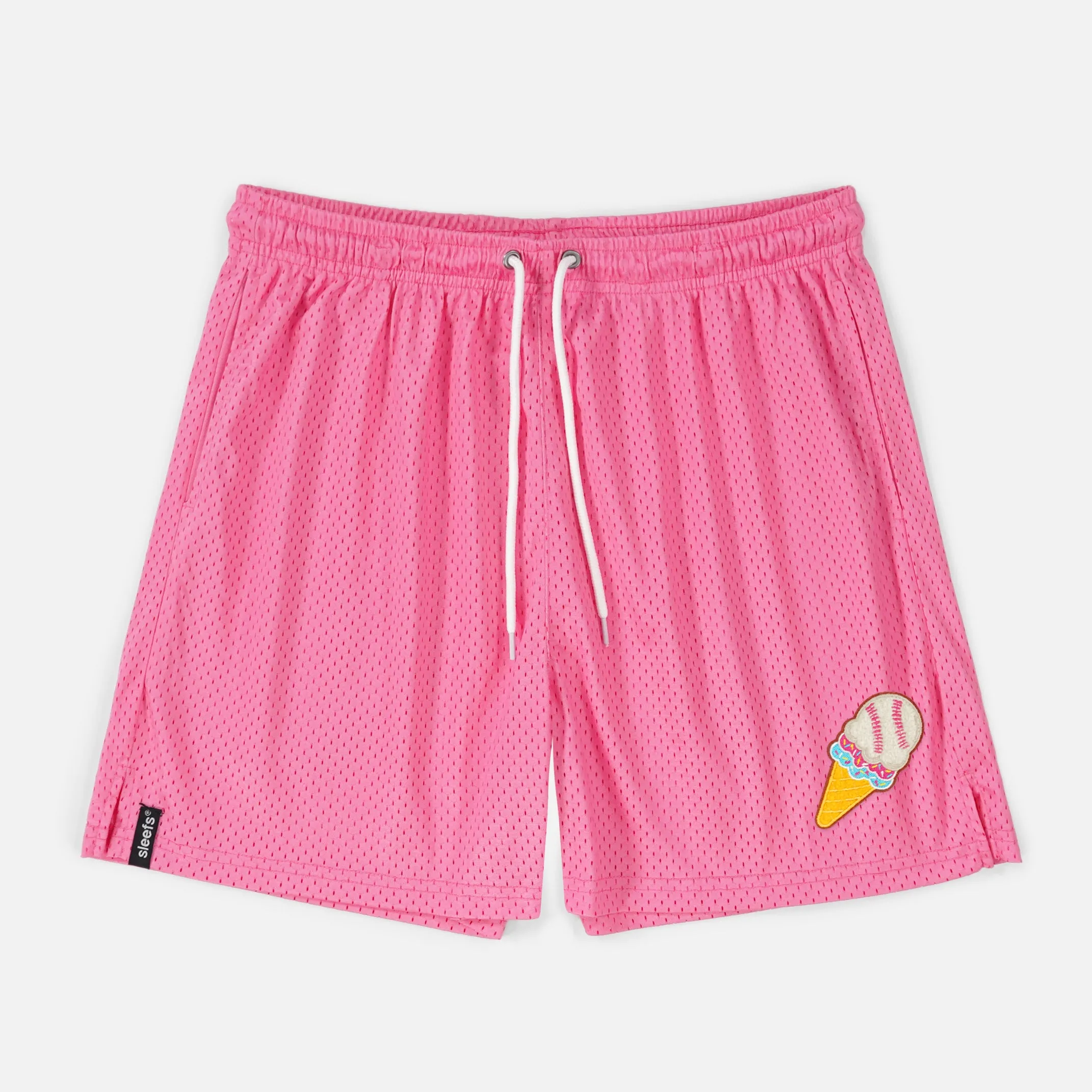 Ice Cream Baseball Patch Shorts - 7"
