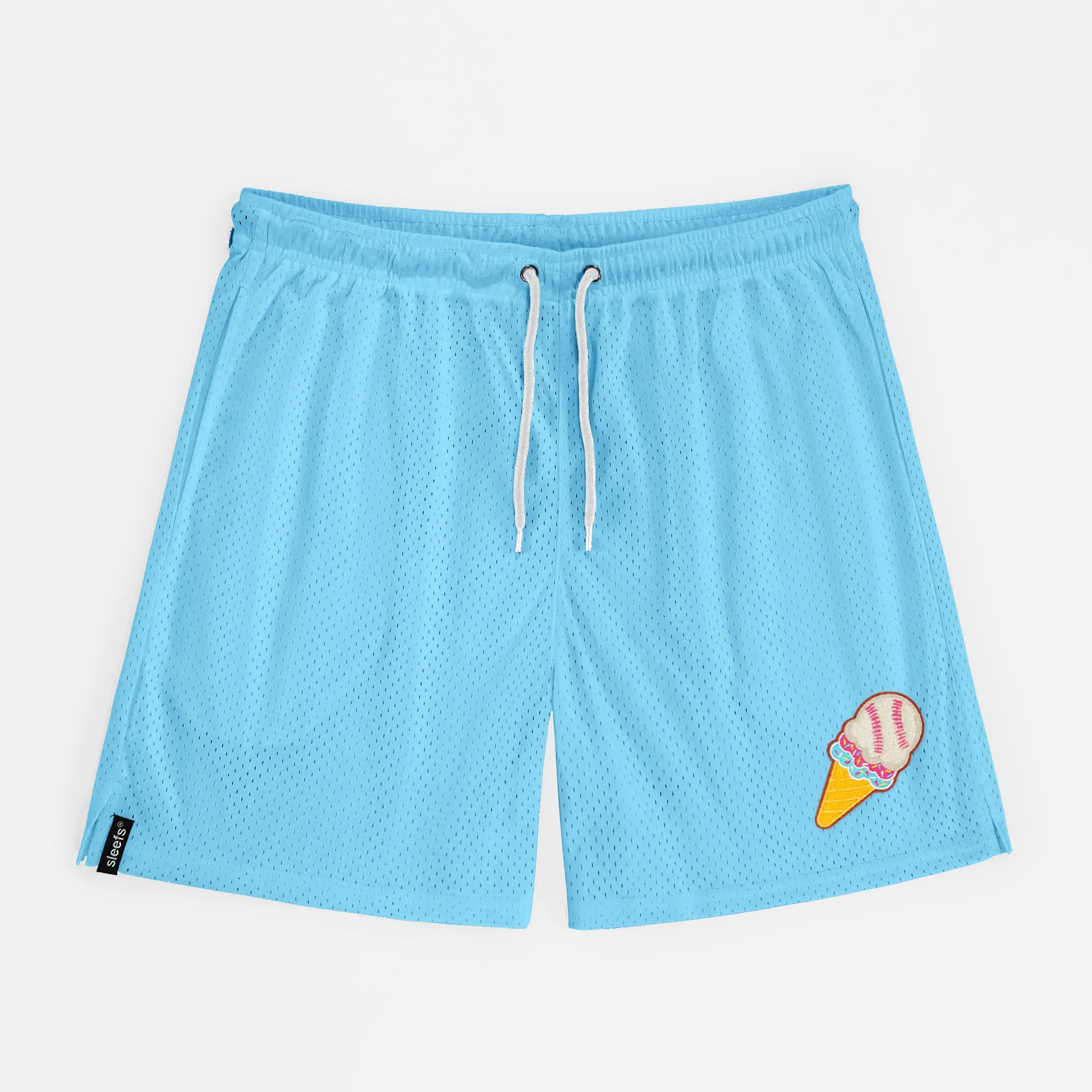 Ice Cream Baseball Patch Shorts - 7"