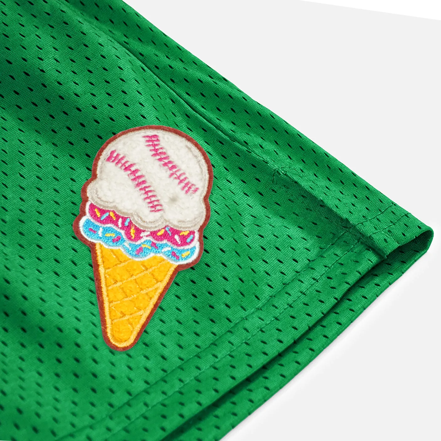 Ice Cream Baseball Patch Shorts - 7"