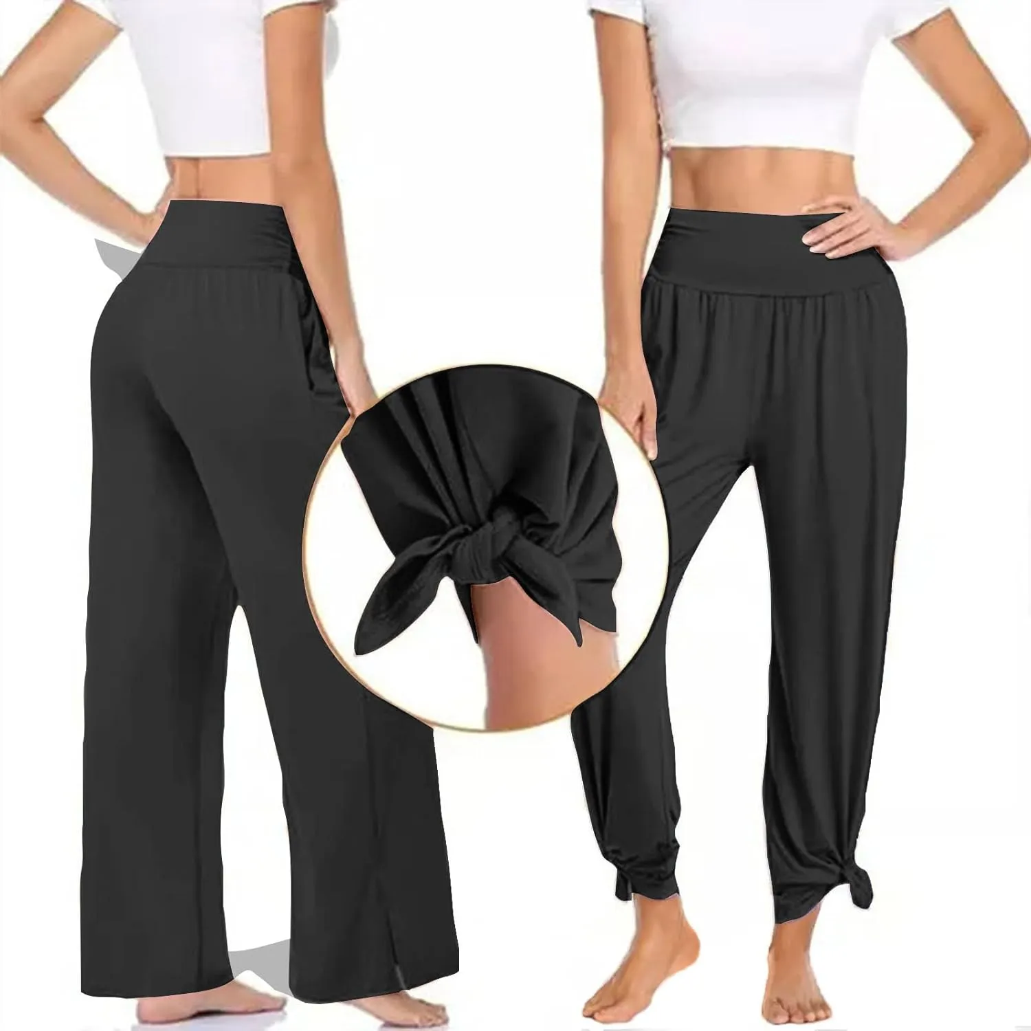 Juniors High Cut Flare Wide Leg Trousers Pants Trousers Pants for Women Track Athletic Yoga Trousers Pants