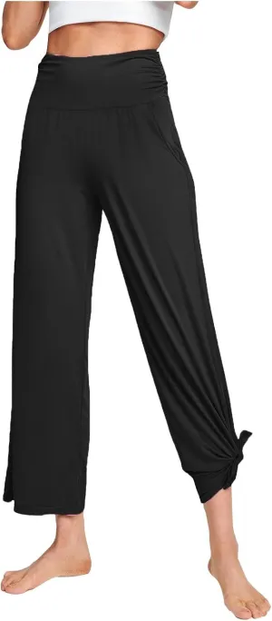 Juniors High Cut Flare Wide Leg Trousers Pants Trousers Pants for Women Track Athletic Yoga Trousers Pants