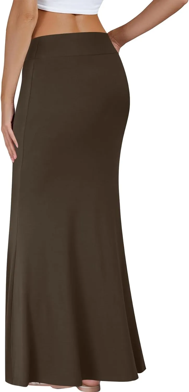 KIFOVEN Women's Casual Striped Print High Waist Maxi Long Pencil Skirt