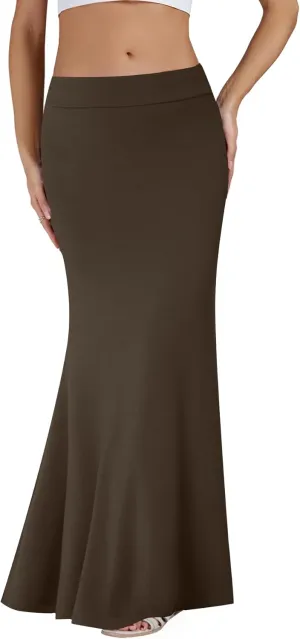 KIFOVEN Women's Casual Striped Print High Waist Maxi Long Pencil Skirt