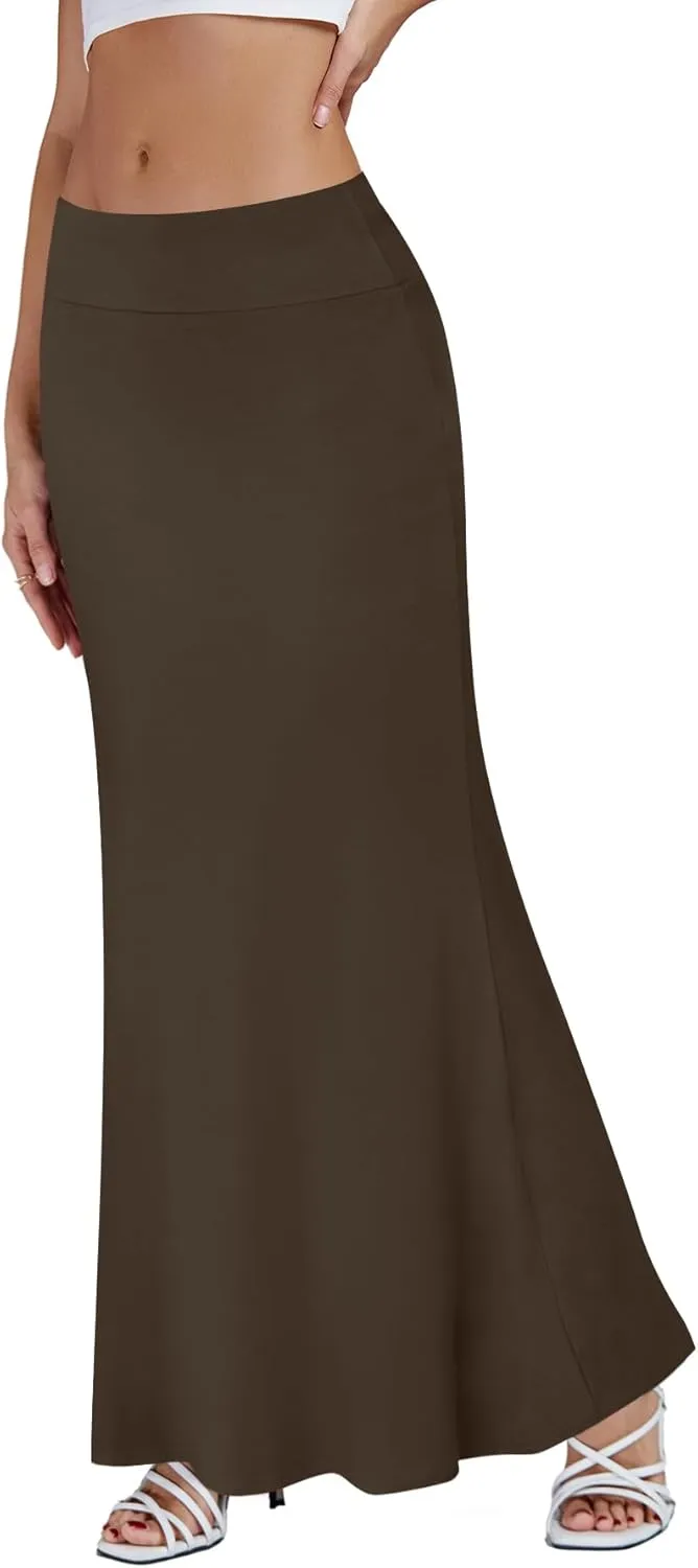 KIFOVEN Women's Casual Striped Print High Waist Maxi Long Pencil Skirt