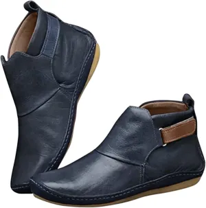 Ladmiple Fall Boots For Women 2024 Wide Calf Cowboy Cowgirl Ankle Boots Western Fashion Combat Short Booties Walking Shoes