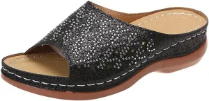 Ladmiple Sandals for Women Casual Summer Womens Dressy Orthopedic Sandal with Arch Support Roman Open Toe Flip Flop Shoe