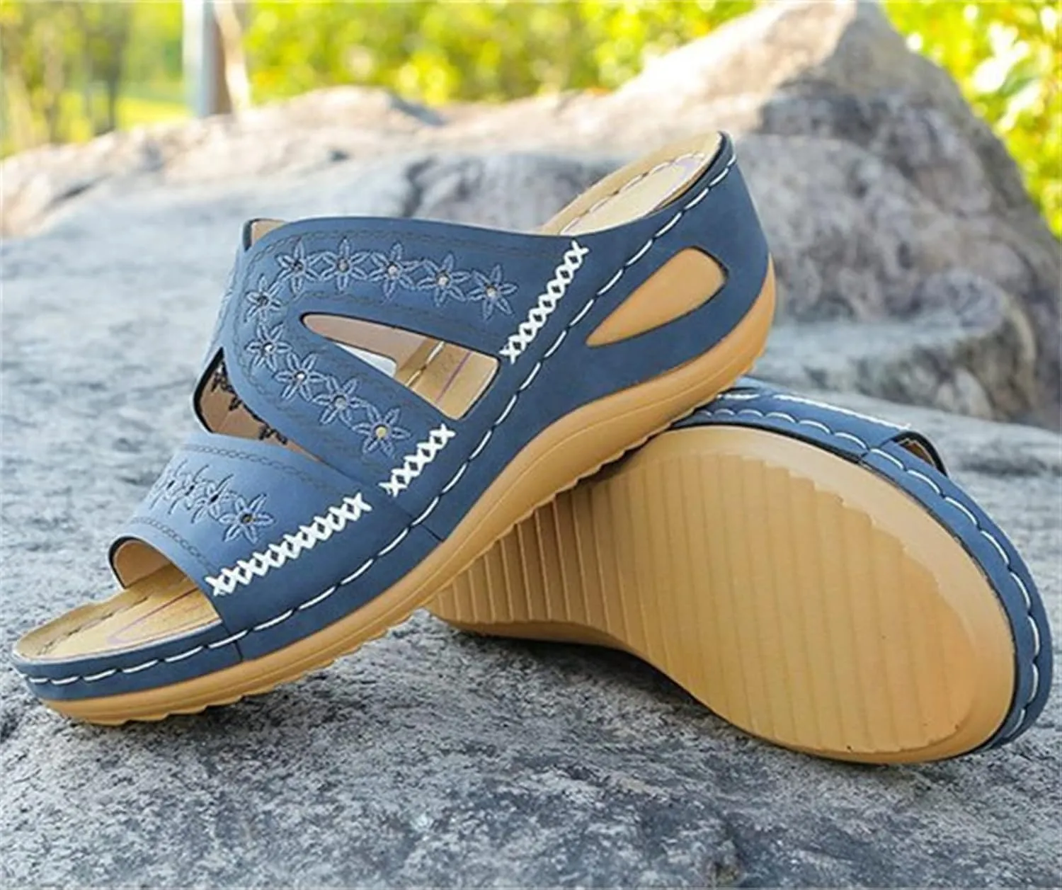 Ladmiple Sandals Women Comfortable Dressy Arch Support Walking Flip Flops Orthopedic Slippers Orthotic Slides Summer Shoes