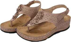 Ladmiple Sandals Women Dressy Comfortable Flat Orthotic Flip Flops Casual Summer Walking Orthopedic Slides With Arch Support