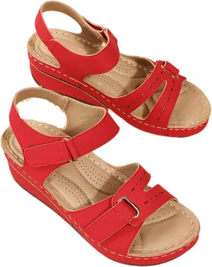 Ladmiple Sandals Women Fashion Floral Hollow-Out Orthopedic Flip Flops Arch Support Slipper Travel Beach Open Toe Sandal