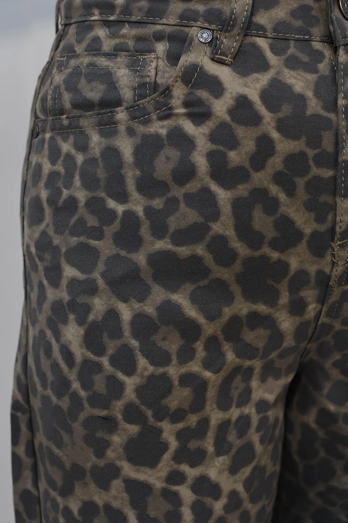 Little Mistress Leopard Print Jeans-A24VW0503MU