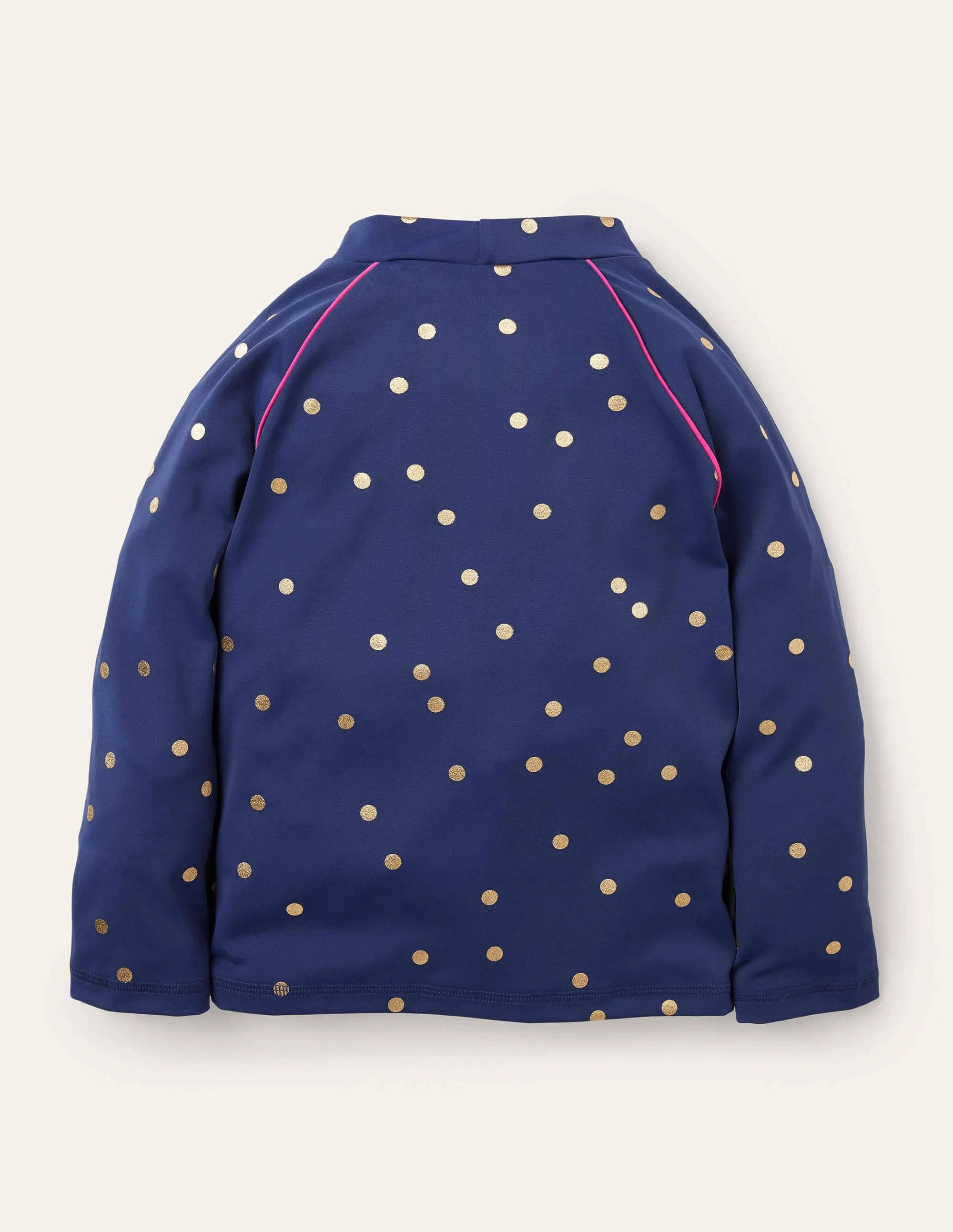 Long-sleeved Rash Vest-Deep Sea Blue Foil Spot