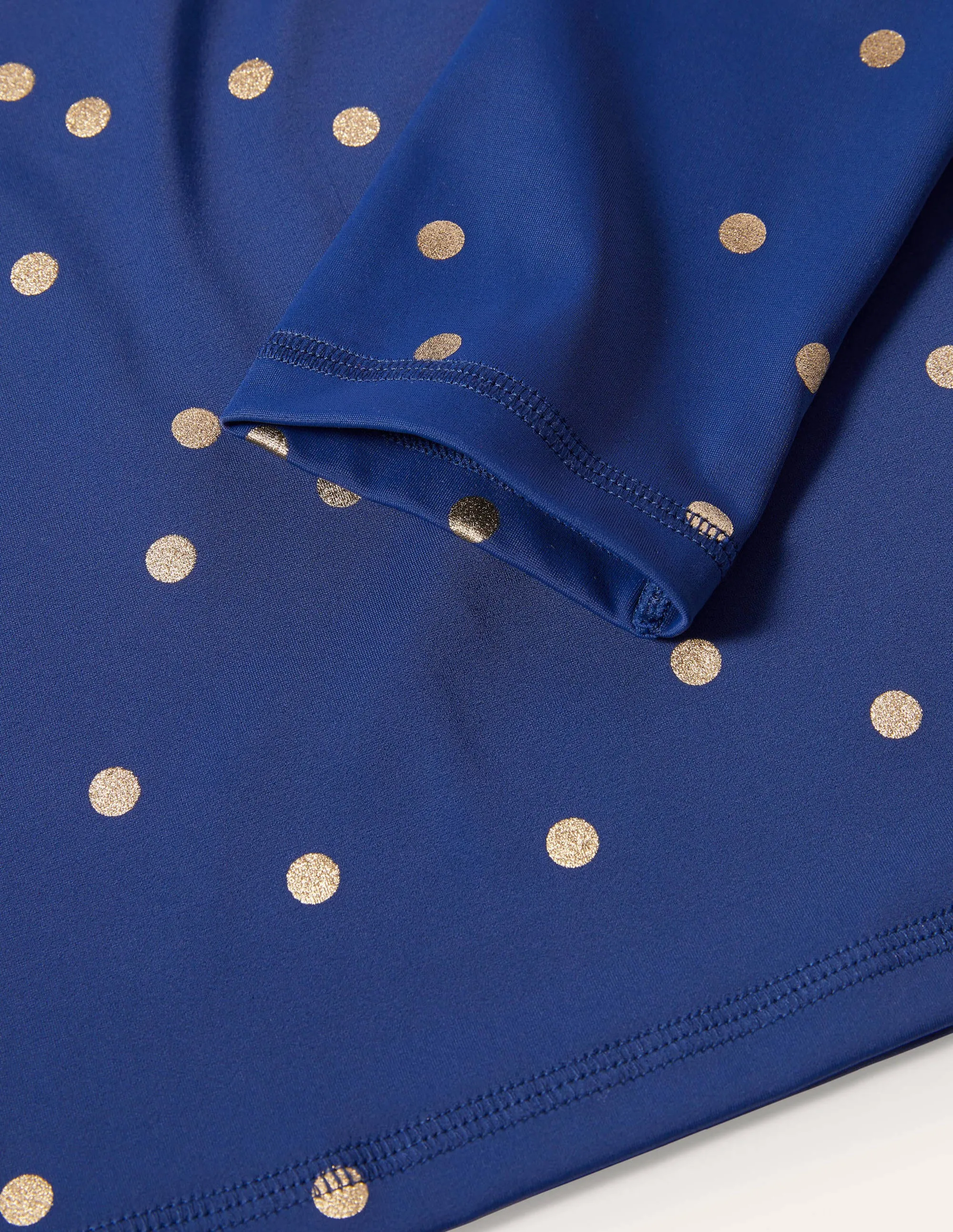 Long-sleeved Rash Vest-Deep Sea Blue Foil Spot