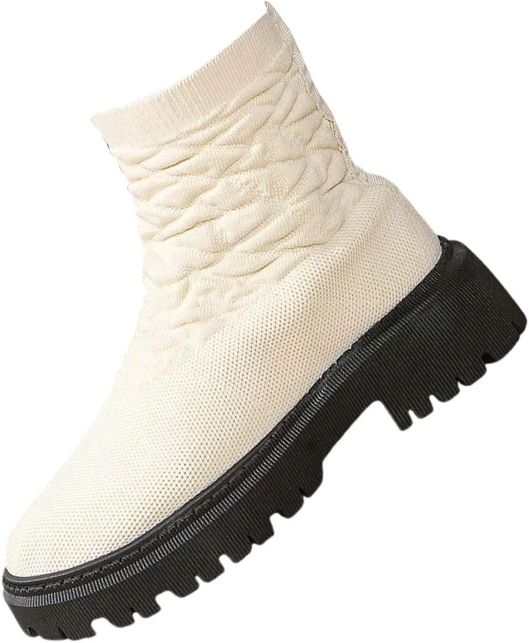 Low Heel Ankle Boots for Women Lug Sole Mid Calf Boots Wide Calf Knee High Boots for Women Hiking Boots
