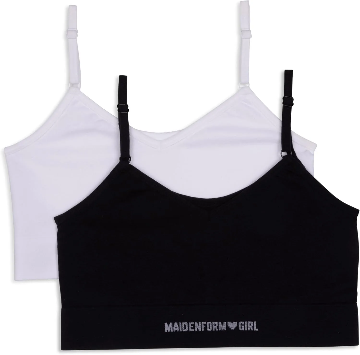 Maidenform Girls' Comfort Brami Bralette, 2 Pack