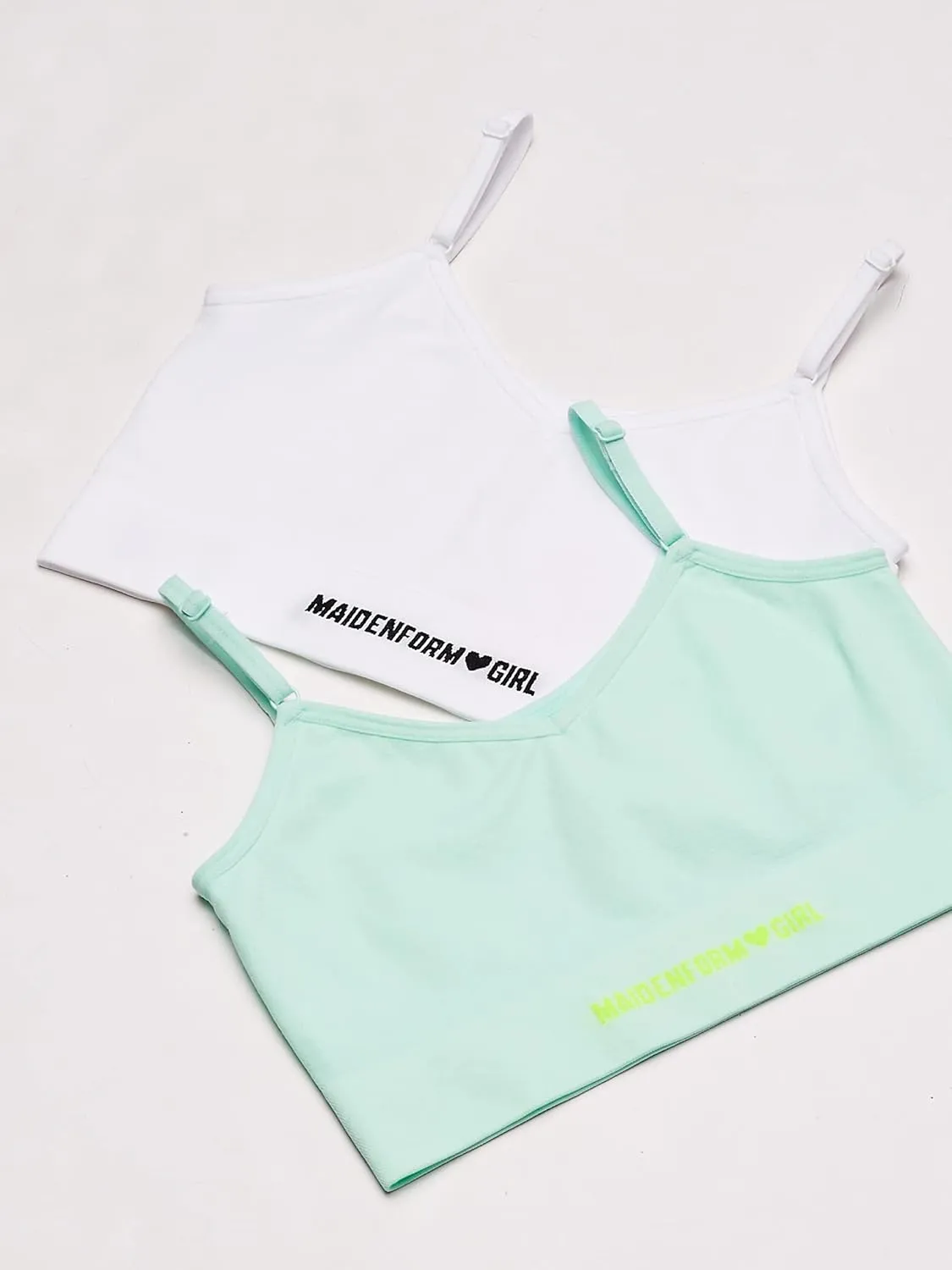 Maidenform Girls' Comfort Brami Bralette, 2 Pack