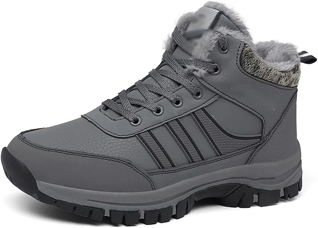 Mens Boots Men Winter Snow Boots Waterproof Leather Sneakers Super Warm Men's Boots Outdoor Male Hiking Boots Work Shoes Ankle Boots