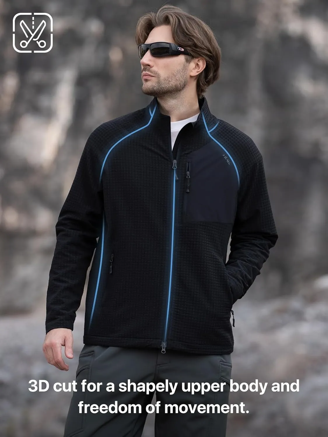 Men's Lightweight Windbreaker Hiking Softshell Jacket Water-resistant Full Zip Hoodies Golf Jackets