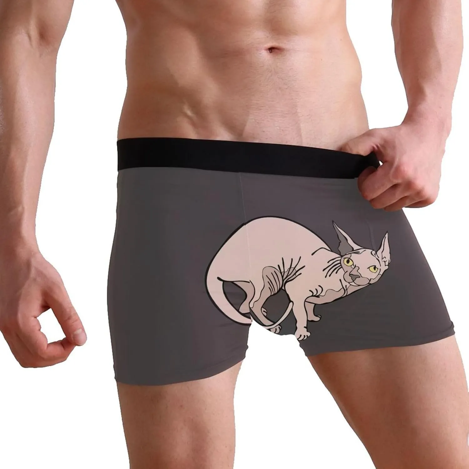Men's Novelty Boxer Briefs Stretchy Sport Underpants Breathable Underwear S-2XL