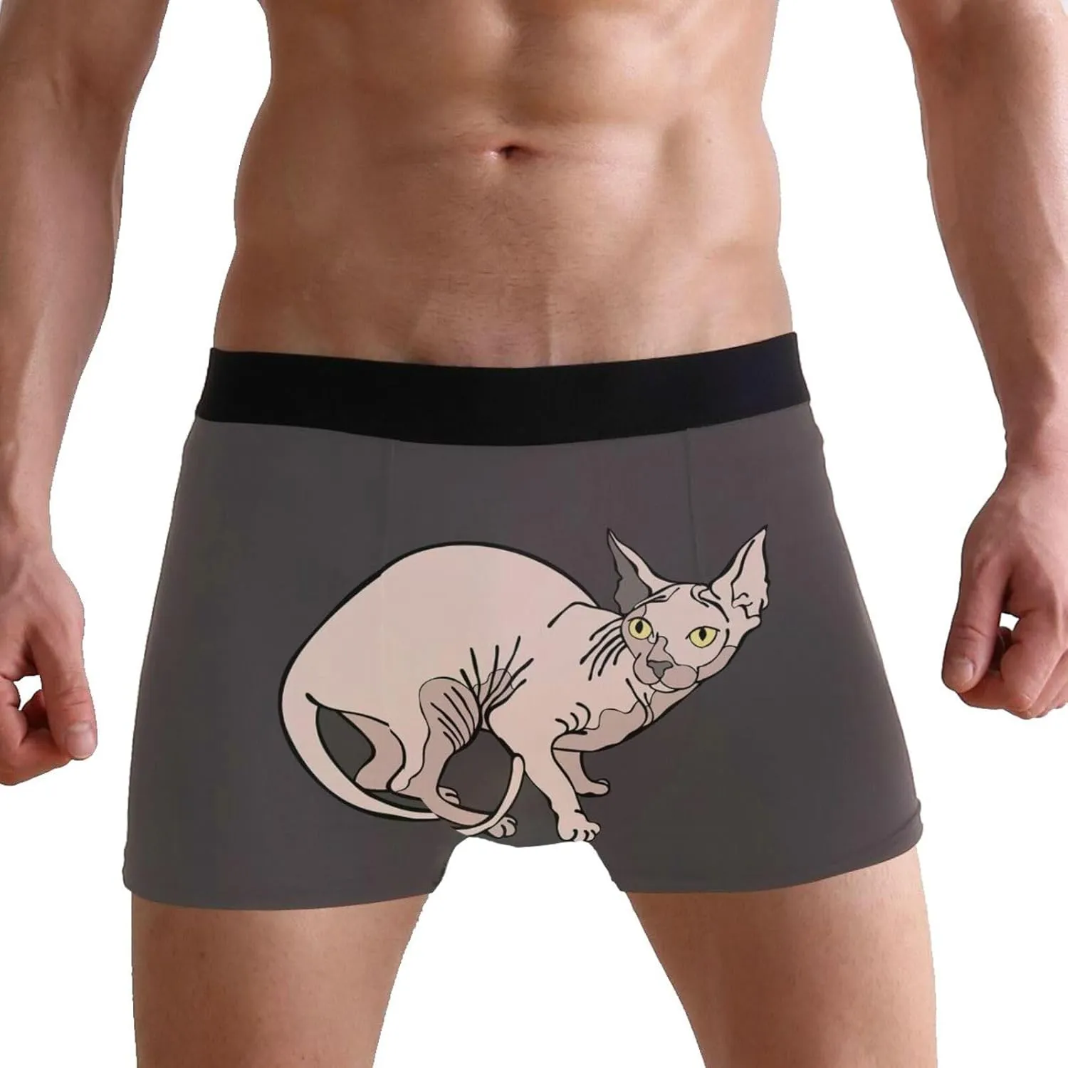 Men's Novelty Boxer Briefs Stretchy Sport Underpants Breathable Underwear S-2XL