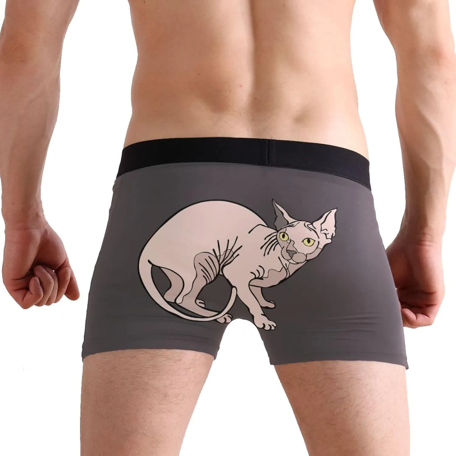 Men's Novelty Boxer Briefs Stretchy Sport Underpants Breathable Underwear S-2XL