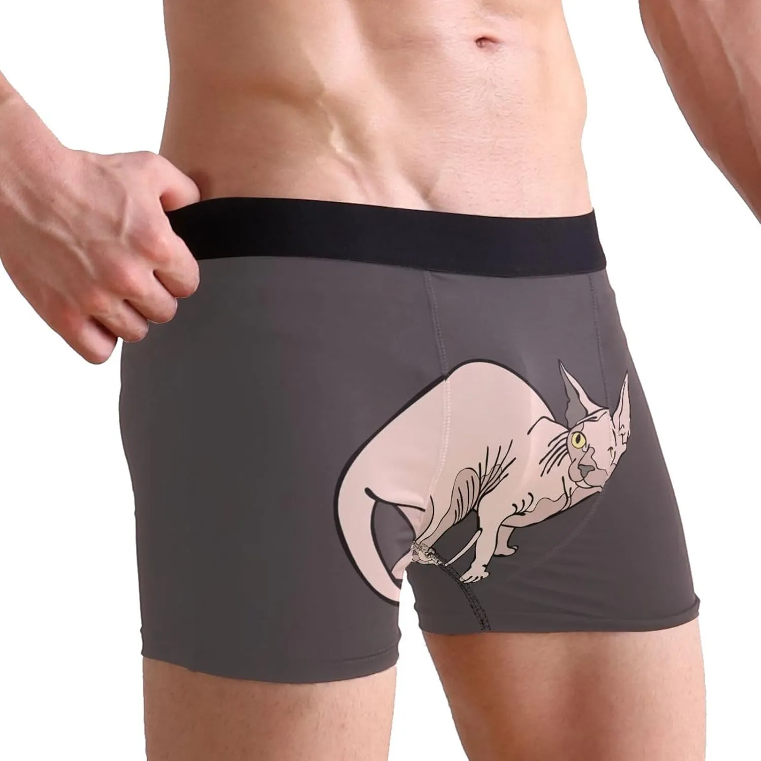 Men's Novelty Boxer Briefs Stretchy Sport Underpants Breathable Underwear S-2XL