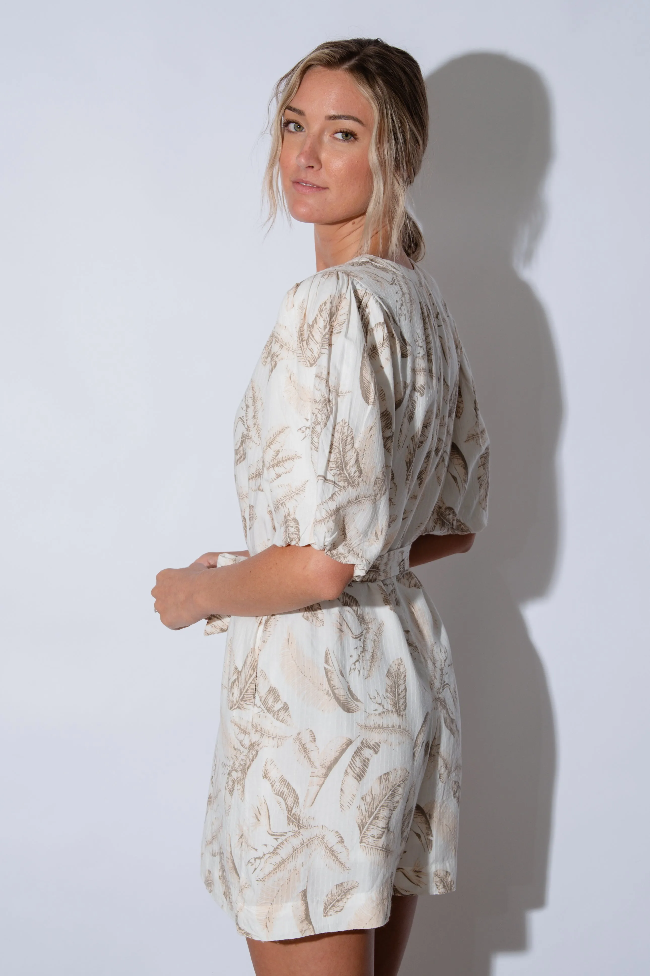 Monet Bubble Sleeve Romper