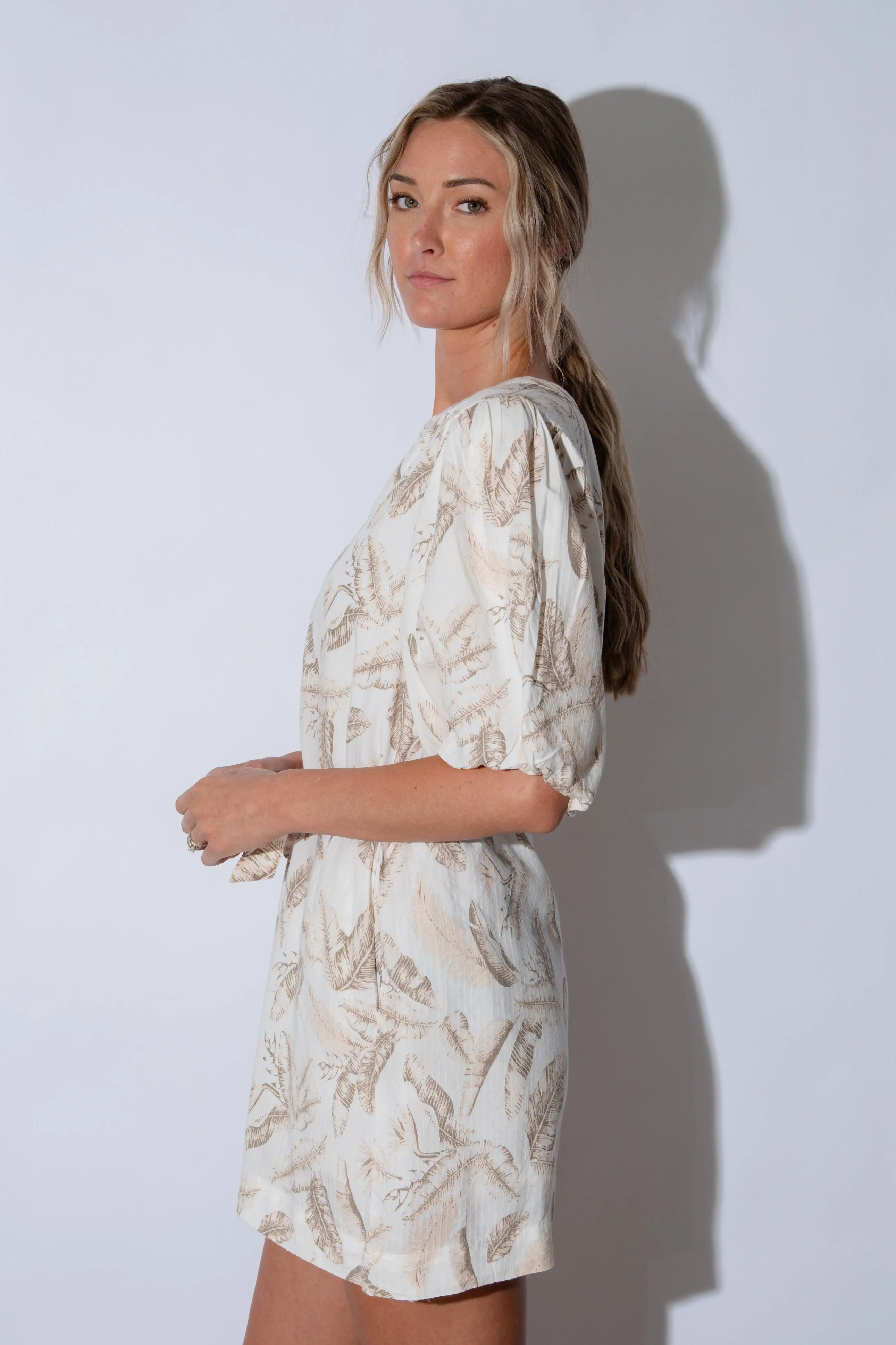 Monet Bubble Sleeve Romper