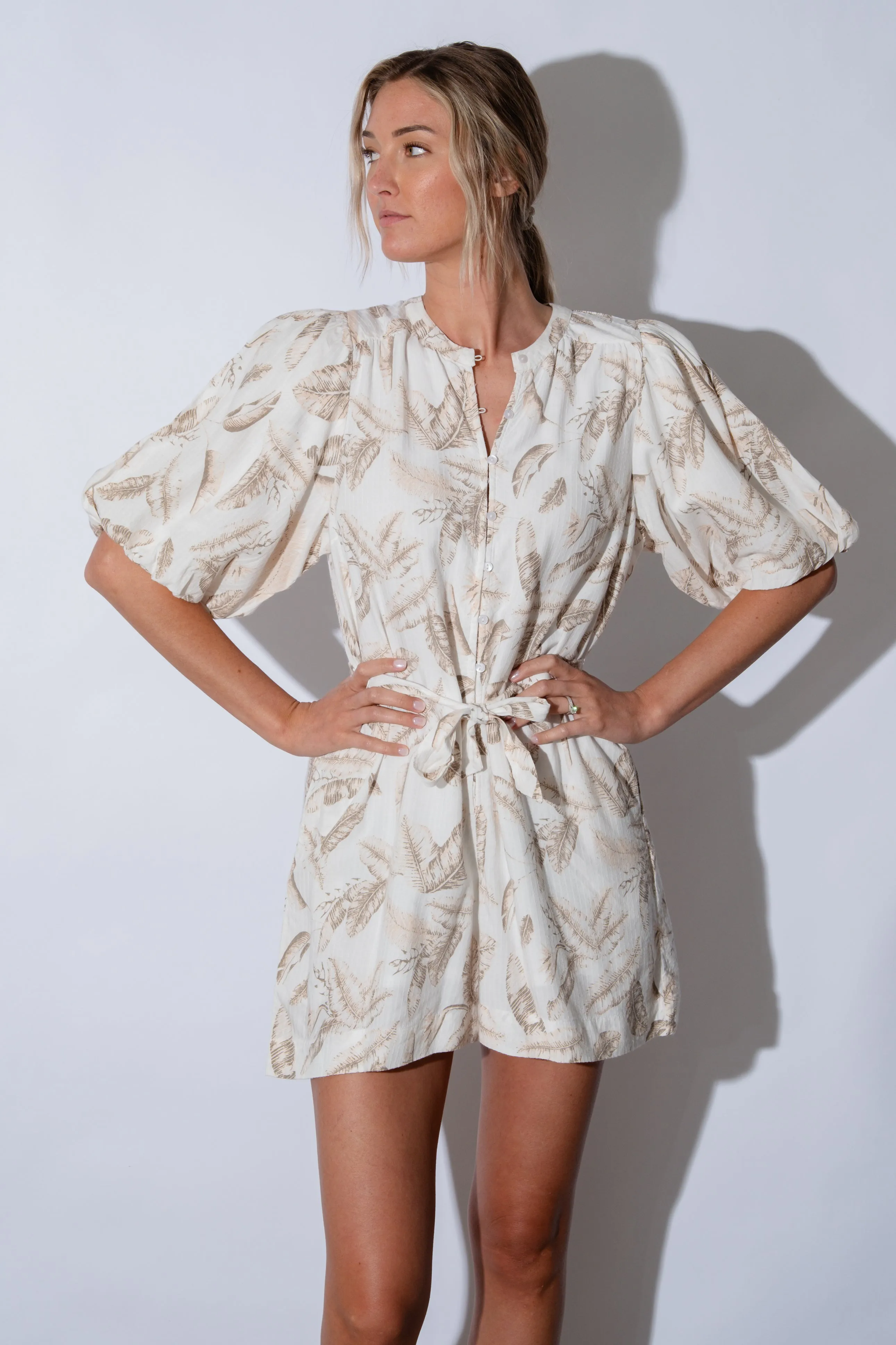 Monet Bubble Sleeve Romper