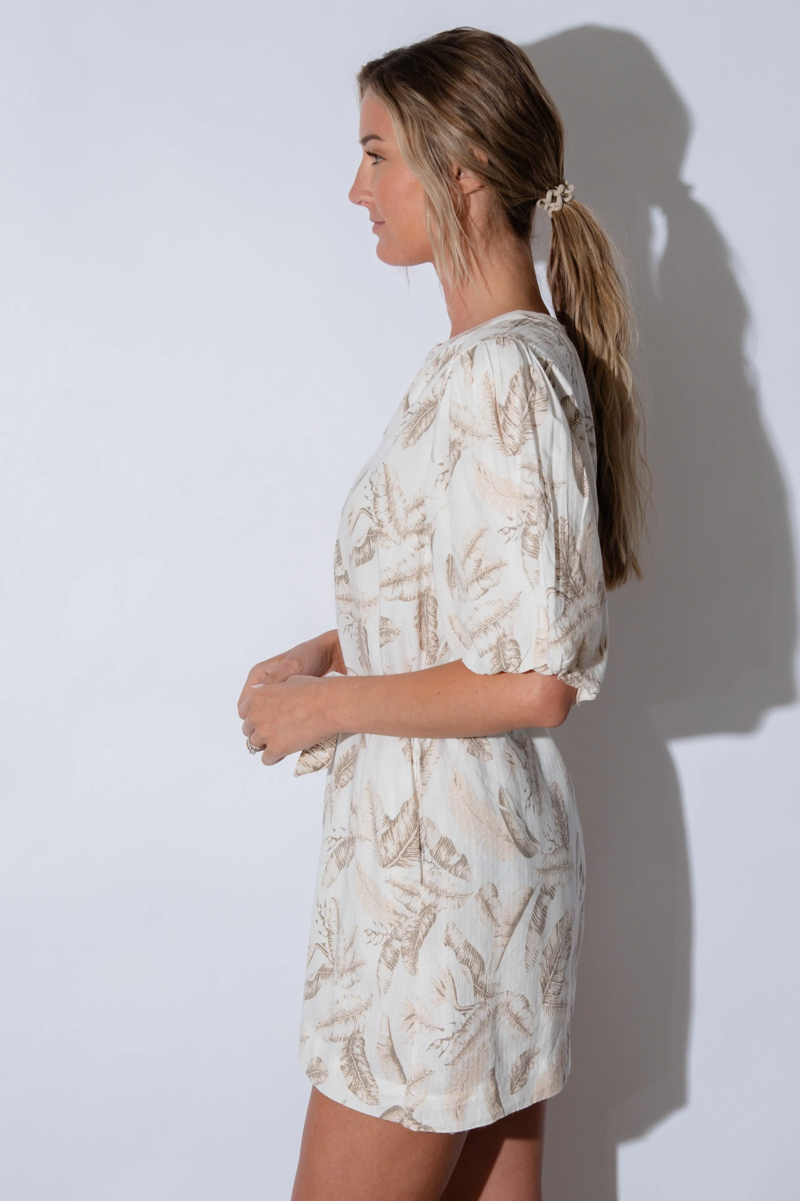 Monet Bubble Sleeve Romper