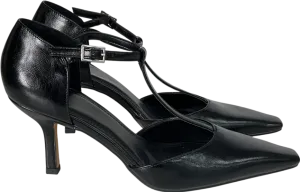 NA-KD Black T-bar Pumps UK 7 EU 40 