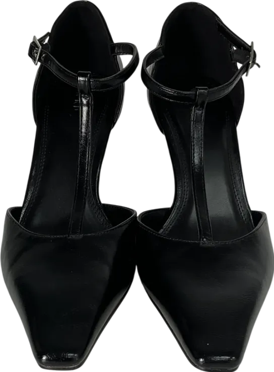 NA-KD Black T-bar Pumps UK 7 EU 40 